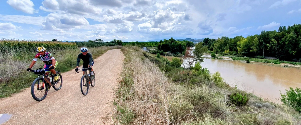 Camino natural del Ebro en la ribera entre Lodosa y Logroño